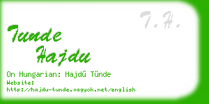 tunde hajdu business card