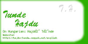 tunde hajdu business card